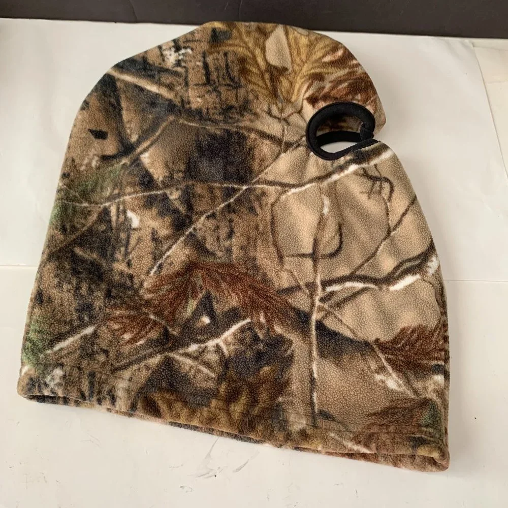 CABELA'S FLEECE DRY PLUS HUNTING MASK CAMO 100% POLYESTER MADE IN MEXICO